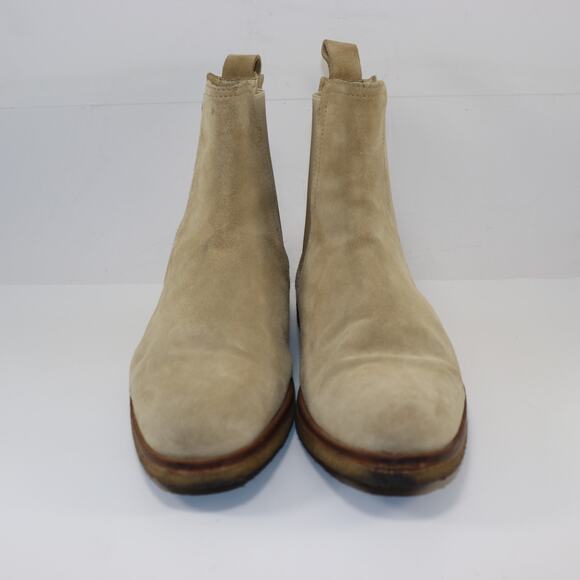 Marc Wenn Suede Chelsea Boots Beige Tan Crepe Sole EU 42 US 9 - Picture 3 of 8